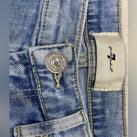 7 For All Mankind 29x28 Ultra HR Jo Wide Leg Stretch Denim Jeans - Picture 11 of 11